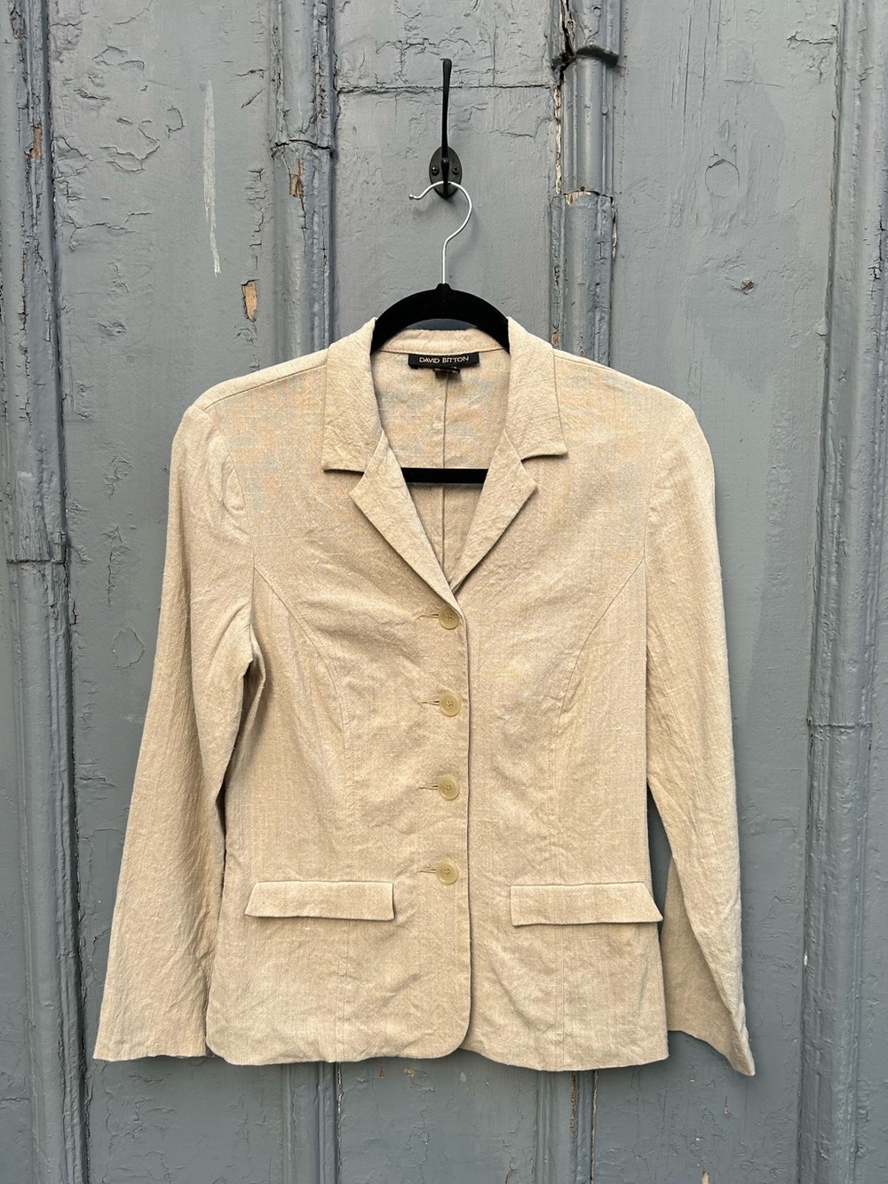 Vintage David Bitton Linen Blend Blazer, size 10 (fits like a M)